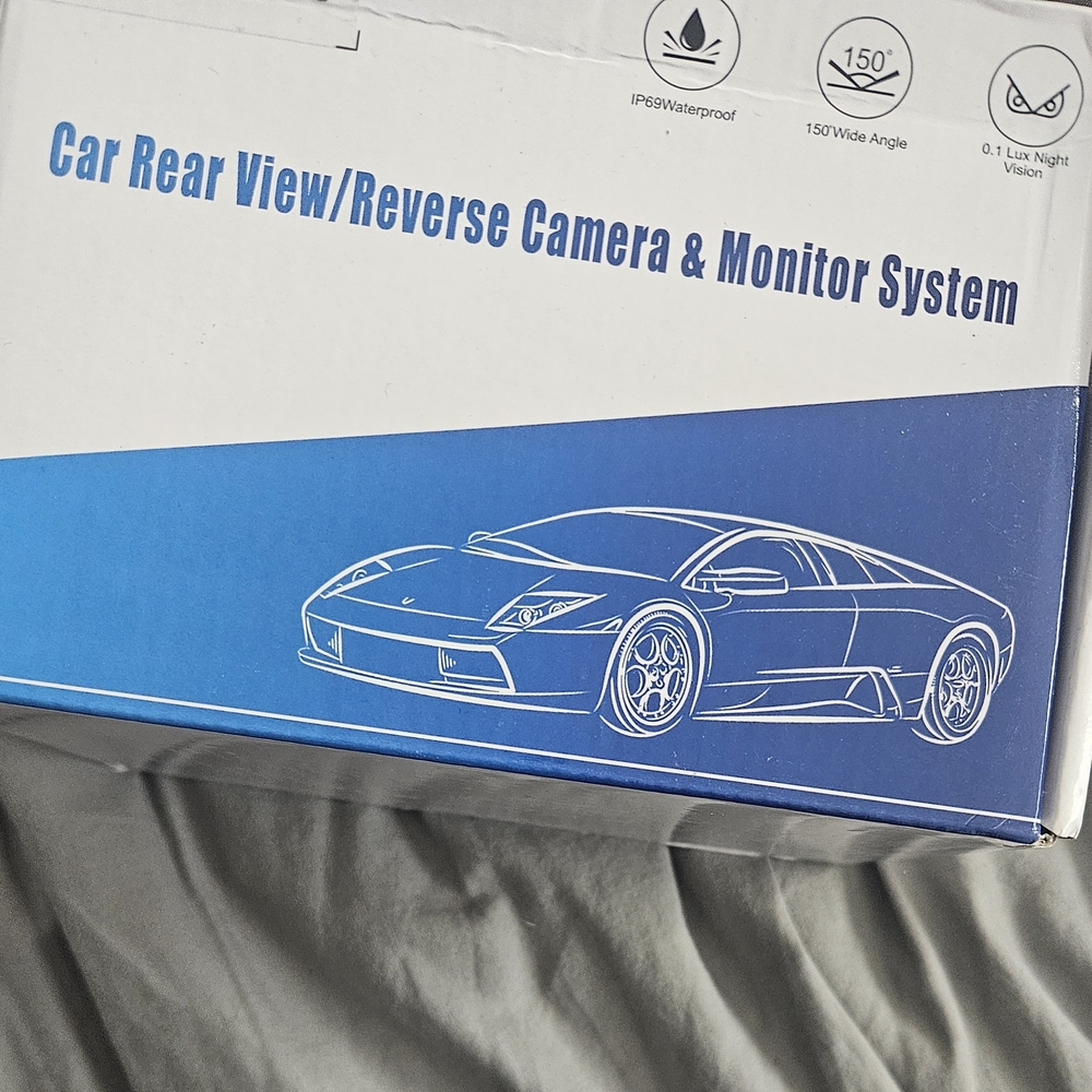 Car Rear View/Reverse Camera & Monitor System - Blue